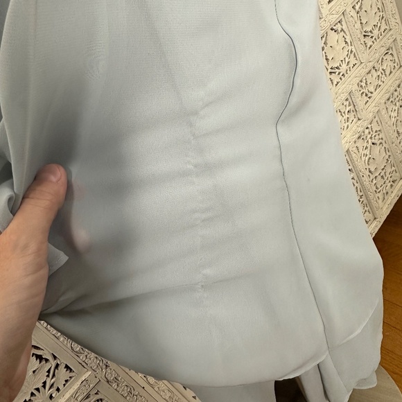 SL Fashions New York Light Blue Flowy Formal Sleeveless Embellished Dress - Picture 6 of 10